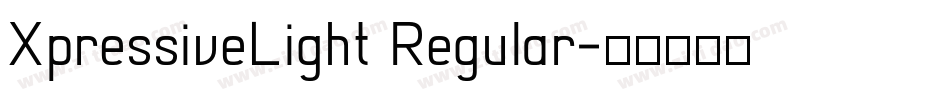 XpressiveLight Regular字体转换
